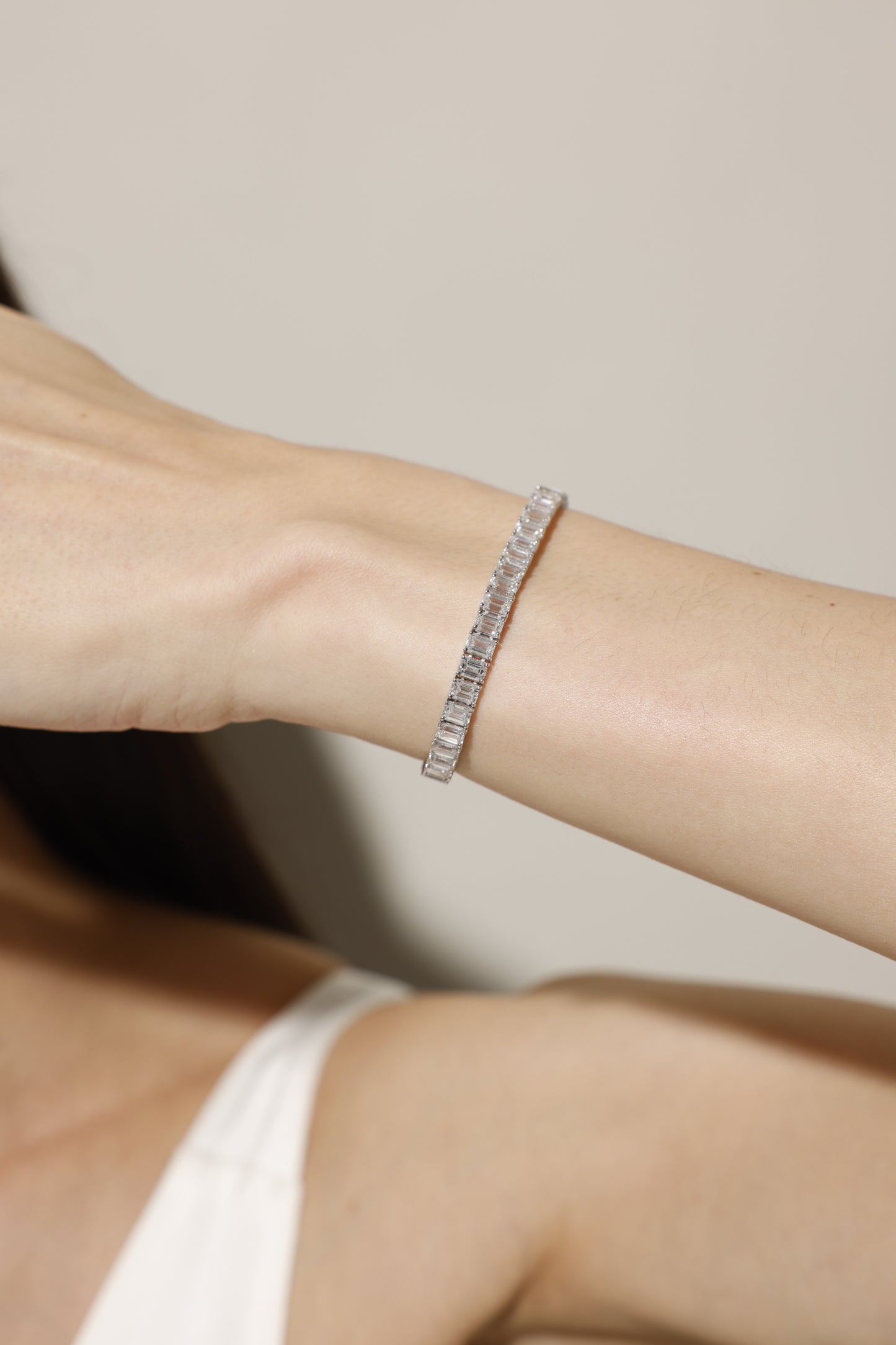 Emerald-Cut Diamonds Tennis Bracelet