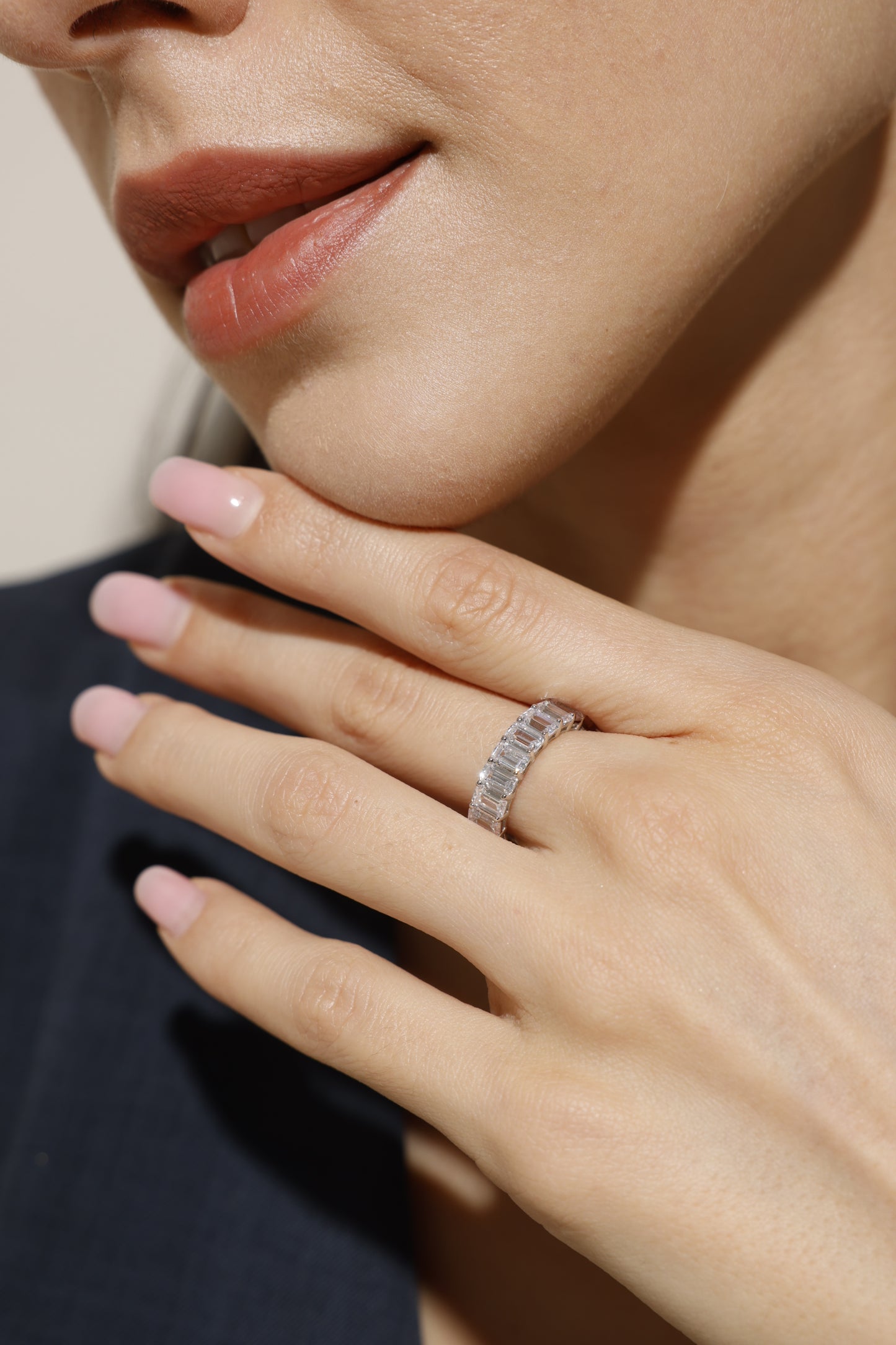 "Quiet Radiance” Moissanite Ring