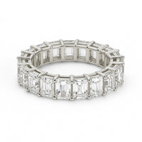 Emerald-Cut CZ Eternity Band