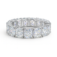 Radiant-Cut CZ Eternity Band
