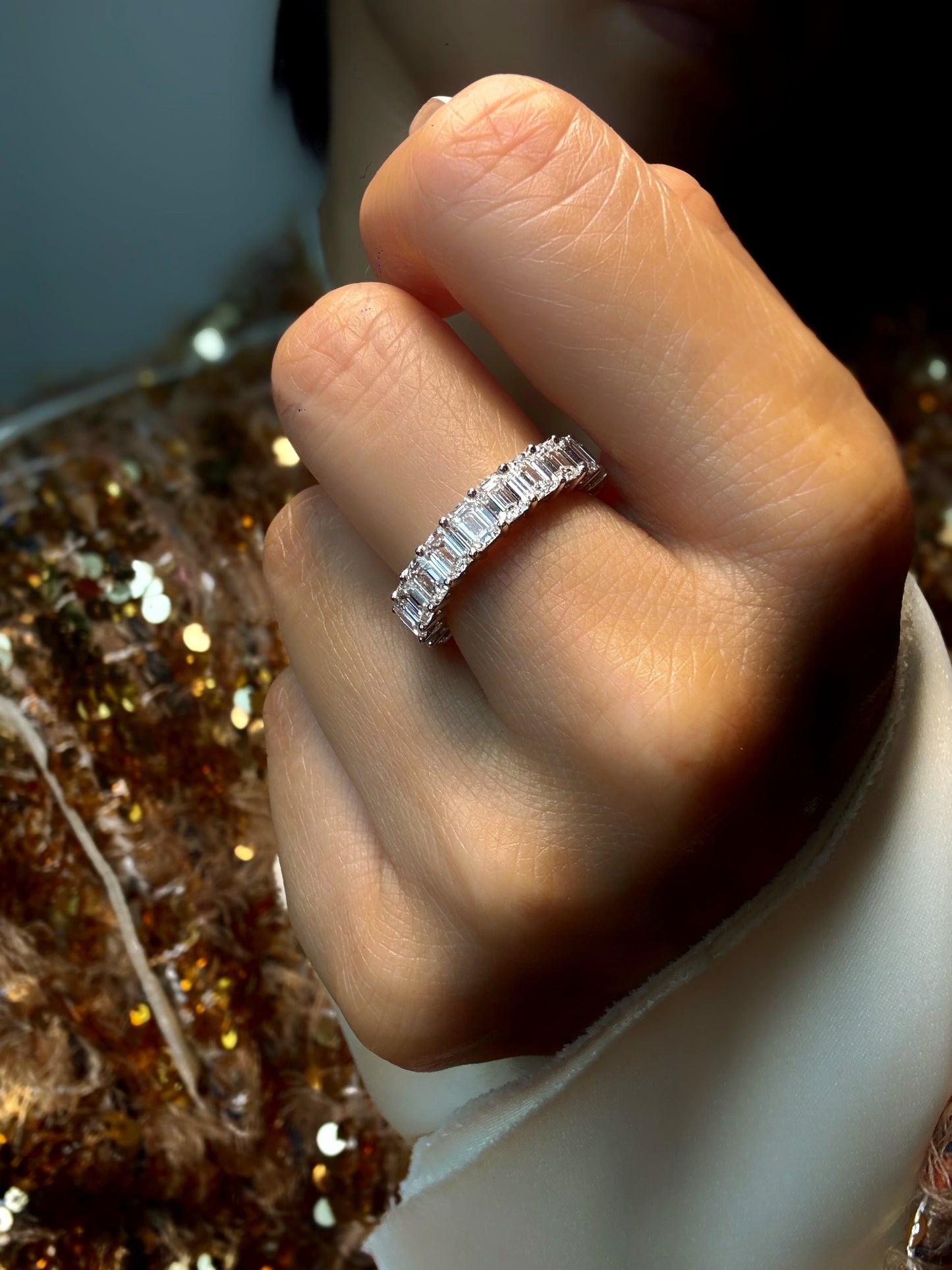 "Quiet Radiance” Moissanite Ring